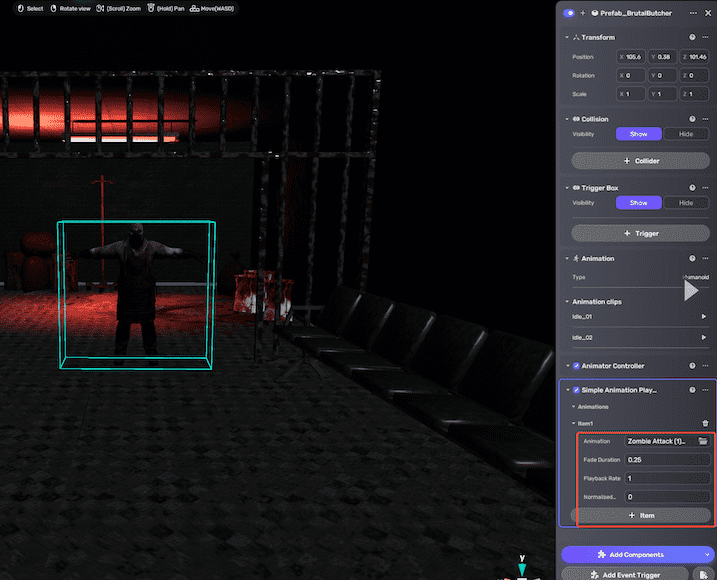 Adjust component properties
