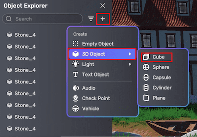 Add 3D cube