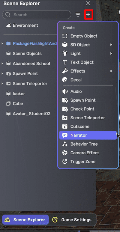 Create narrator