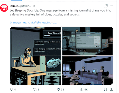 Itch twitter