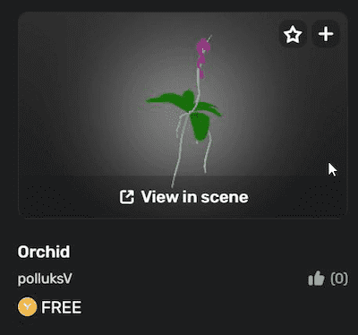 View model in scene