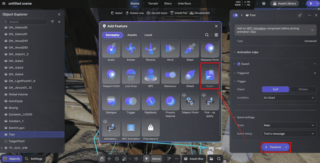 Add quest component