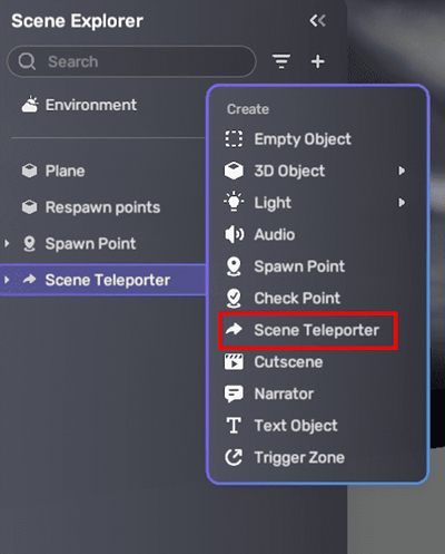 Add scene teleporter