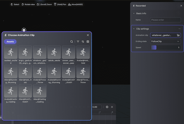 generic model animation