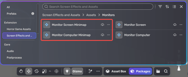 Two smart assets for minimap monitoring