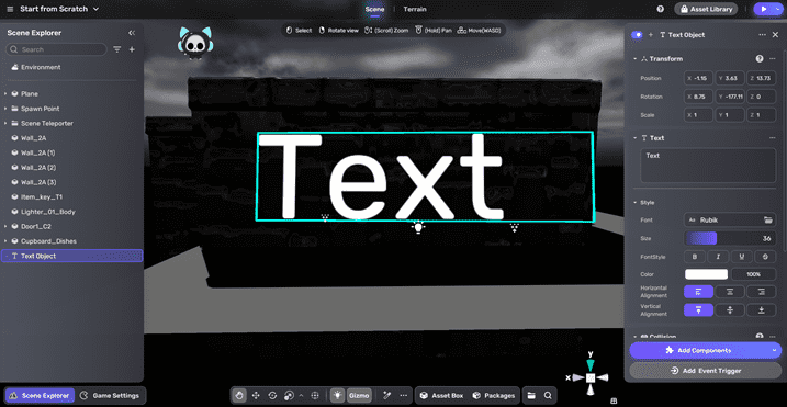 text-screen