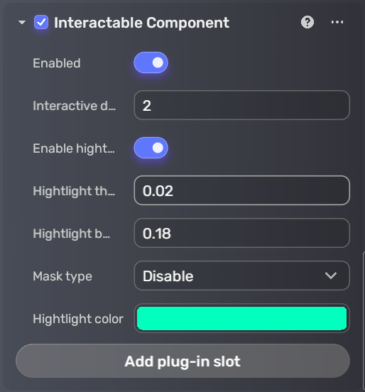 Interactable Component