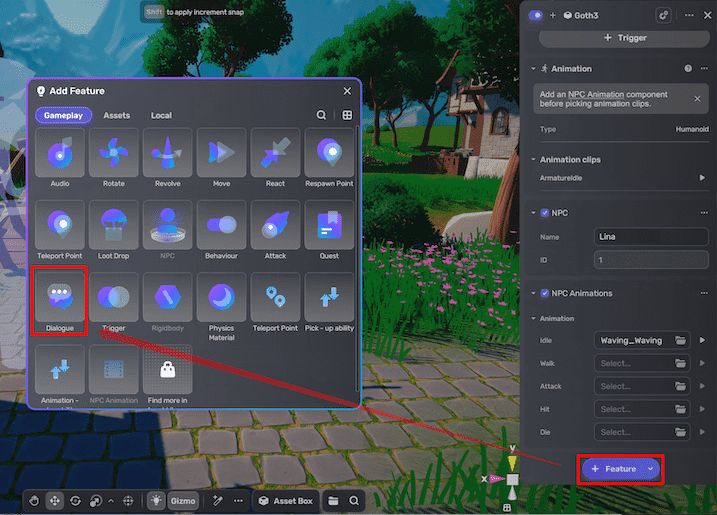 Add dialogue component