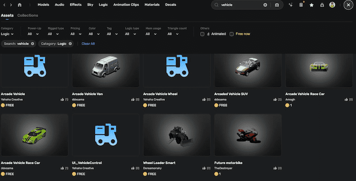 逻辑分类下的载具