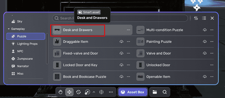 添加书桌与抽屉