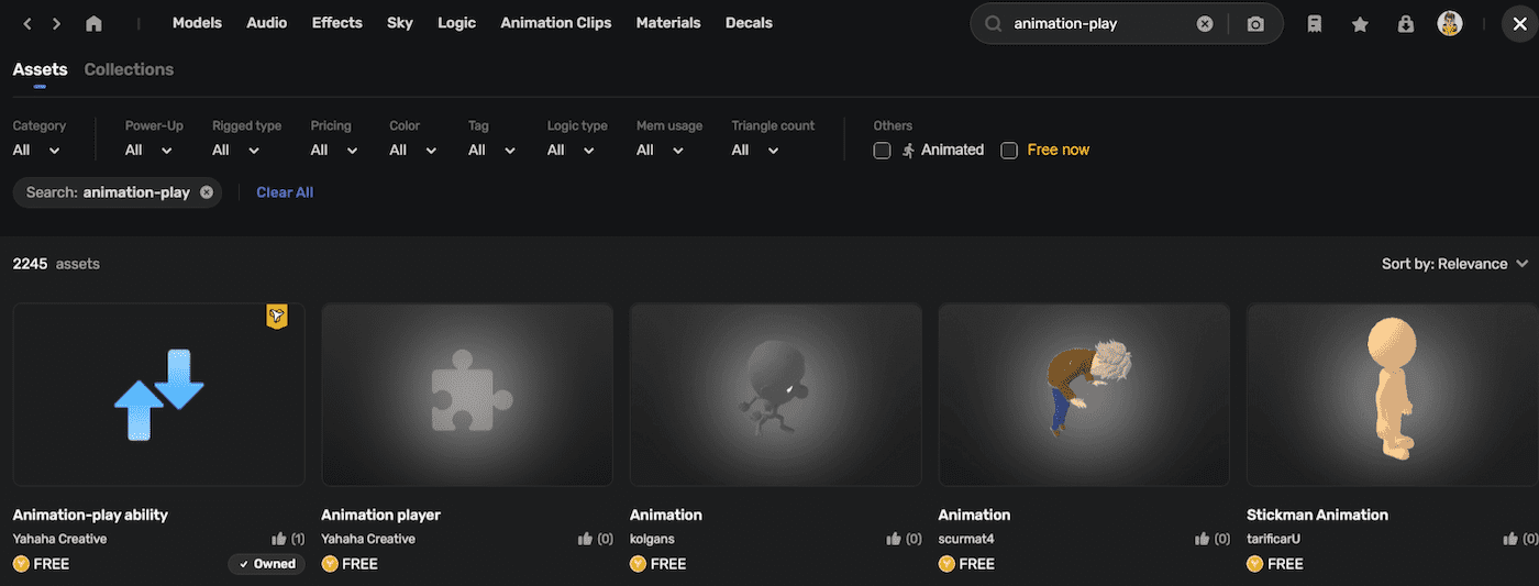 查找动画播放能力组件