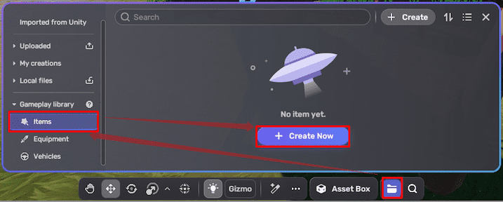 Create an item