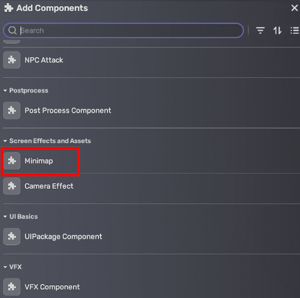 添加小地图组件