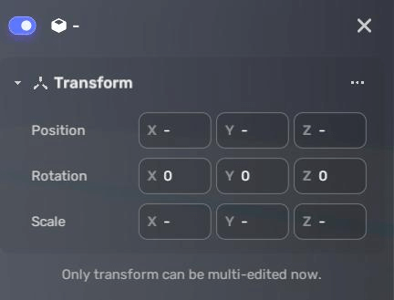 Edit multiple objects