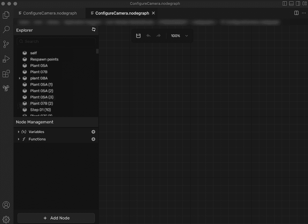 Node graph editor