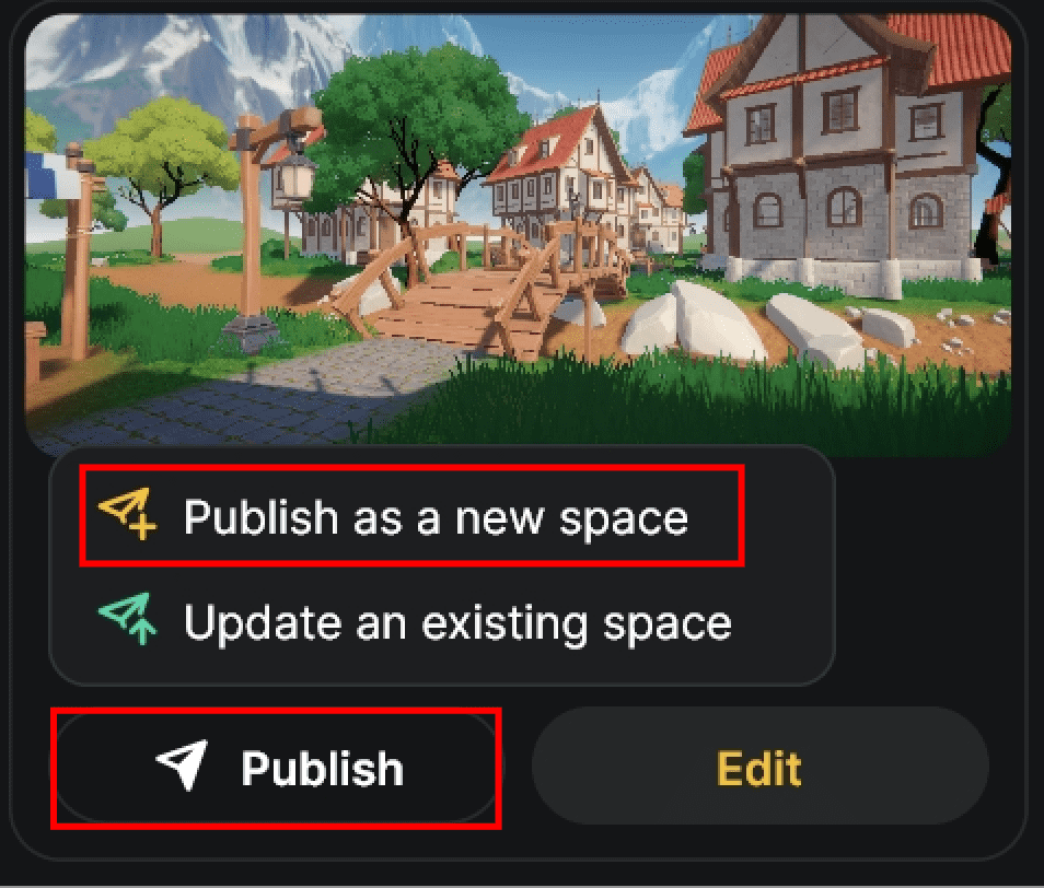 Publish as new space