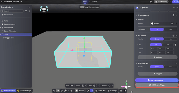 添加事件触发器