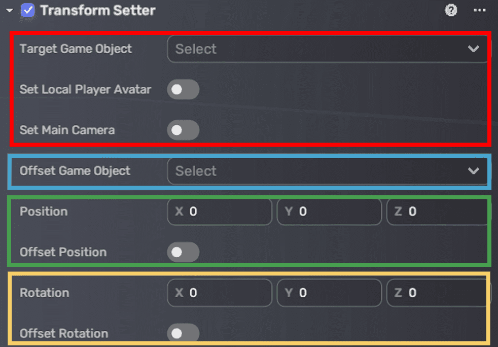Transform Setter 配置